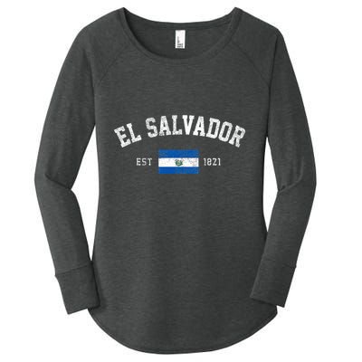 El Salvador Est. 1821 Salvadoran Flag Independence Day Women's Perfect Tri Tunic Long Sleeve Shirt