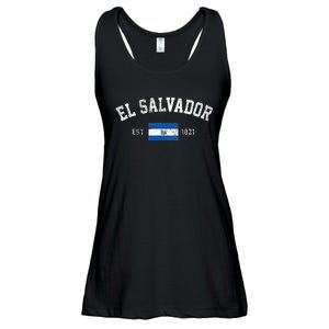 El Salvador Est. 1821 Salvadoran Flag Independence Day Ladies Essential Flowy Tank