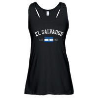 El Salvador Est. 1821 Salvadoran Flag Independence Day Ladies Essential Flowy Tank