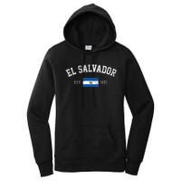 El Salvador Est. 1821 Salvadoran Flag Independence Day Women's Pullover Hoodie