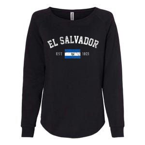 El Salvador Est. 1821 Salvadoran Flag Independence Day Womens California Wash Sweatshirt