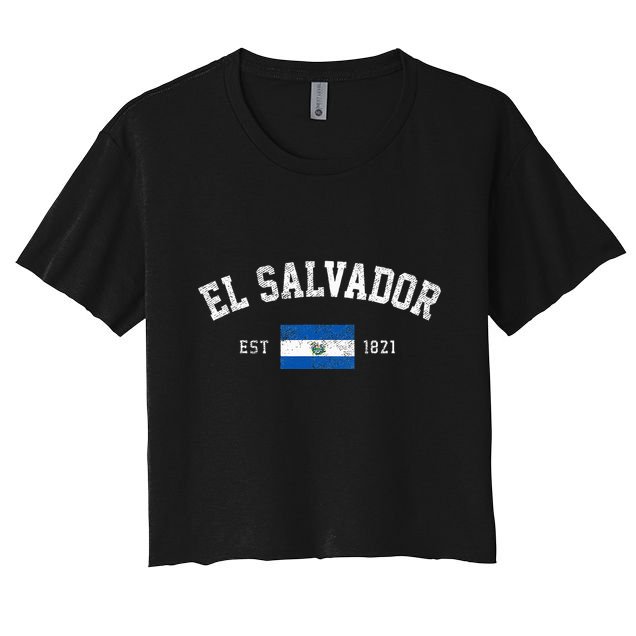 El Salvador Est. 1821 Salvadoran Flag Independence Day Crop Top