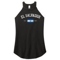 El Salvador Est. 1821 Salvadoran Flag Independence Day Women's Perfect Tri Rocker Tank