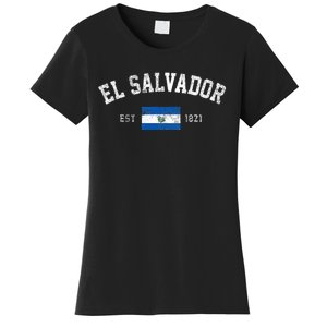 El Salvador Est. 1821 Salvadoran Flag Independence Day Women's T-Shirt