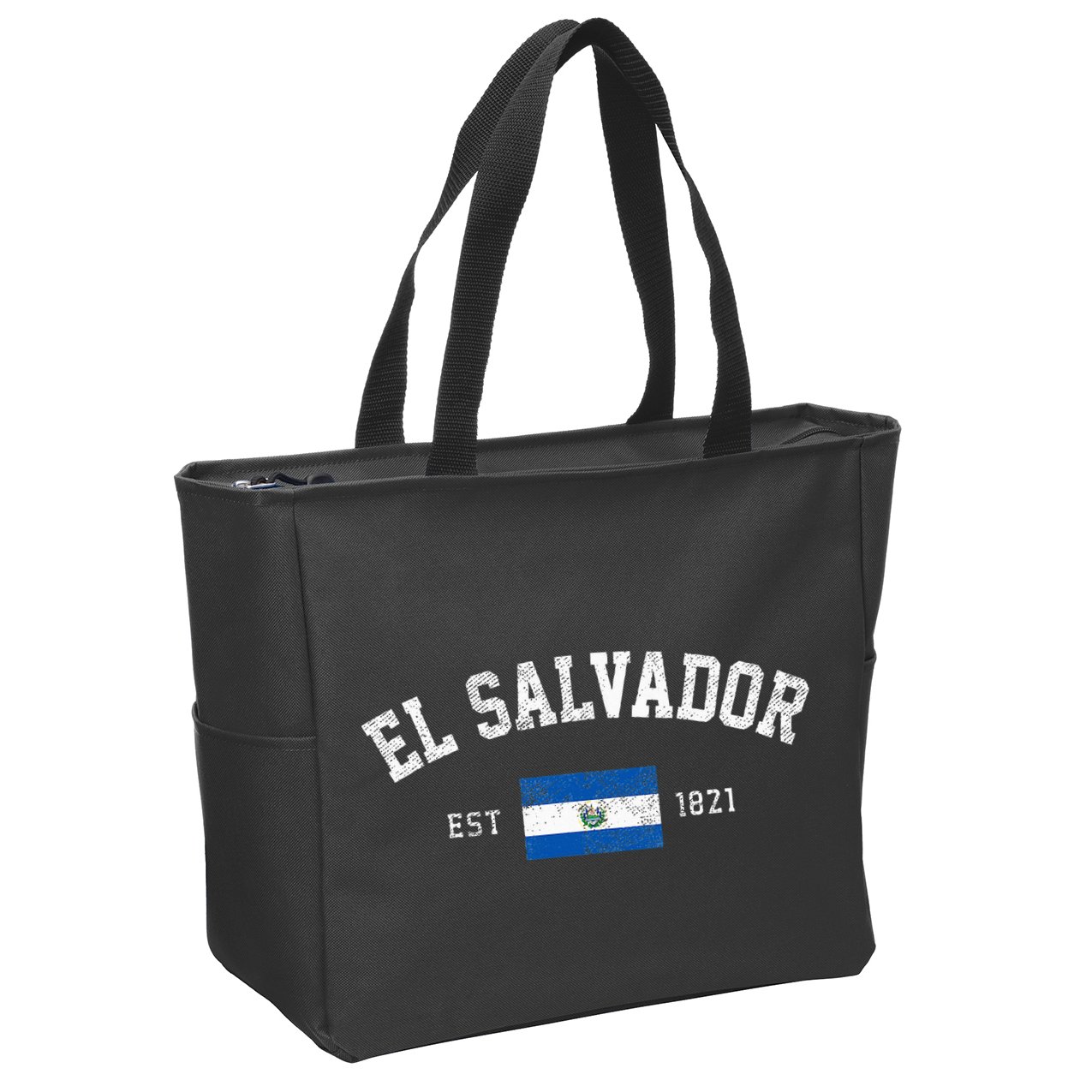 El Salvador Est. 1821 Salvadoran Flag Independence Day Zip Tote Bag