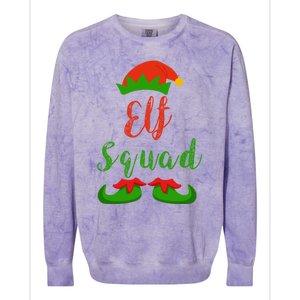 Elf Squad Elf | Funny Christmas Family Matching T Gift Hoodie Colorblast Crewneck Sweatshirt