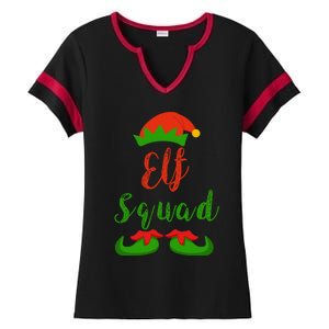 Elf Squad Elf | Funny Christmas Family Matching T Gift Hoodie Ladies Halftime Notch Neck Tee