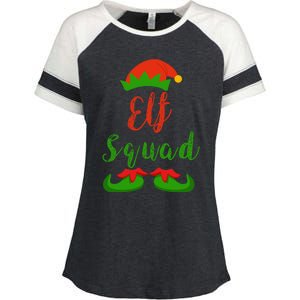 Elf Squad Elf | Funny Christmas Family Matching T Gift Hoodie Enza Ladies Jersey Colorblock Tee