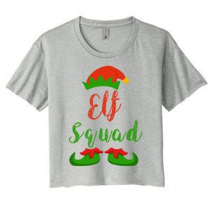 Elf Squad Elf | Funny Christmas Family Matching T Gift Hoodie Women's Crop Top Tee