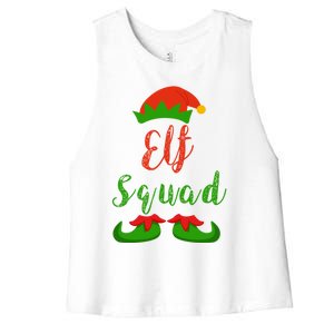 Elf Squad Elf | Funny Christmas Family Matching T Gift Hoodie Women's Racerback Cropped Tank