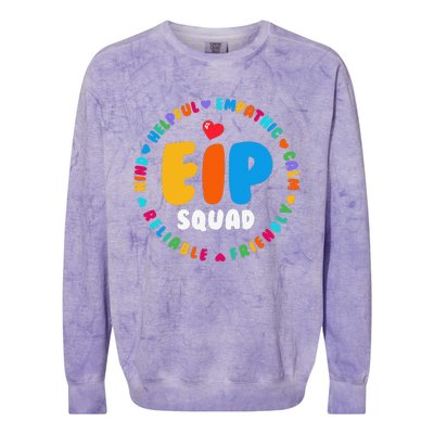 EIP Squad Early Intervention Program Intervention ECSE Team Colorblast Crewneck Sweatshirt