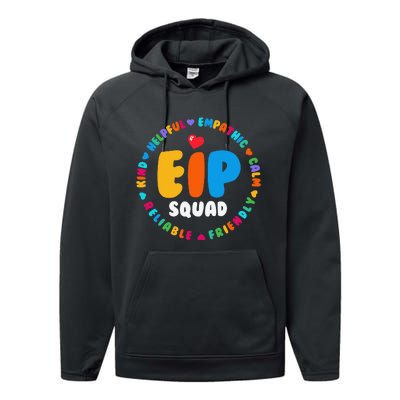 EIP Squad Early Intervention Program Intervention ECSE Team Performance Fleece Hoodie