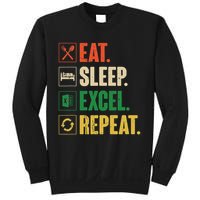 Eat Sleep Excel Repeat Funny Vintage Retro Excel Sweatshirt