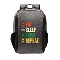 Eat Sleep Excel Repeat Funny Vintage Retro Excel Vector Backpack