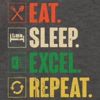 Eat Sleep Excel Repeat Funny Vintage Retro Excel Vector Backpack