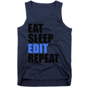 Eat Sleep Edit Repeat Editor Writer Journalist Reporter Tank Top