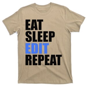 Eat Sleep Edit Repeat Editor Writer Journalist Reporter T-Shirt