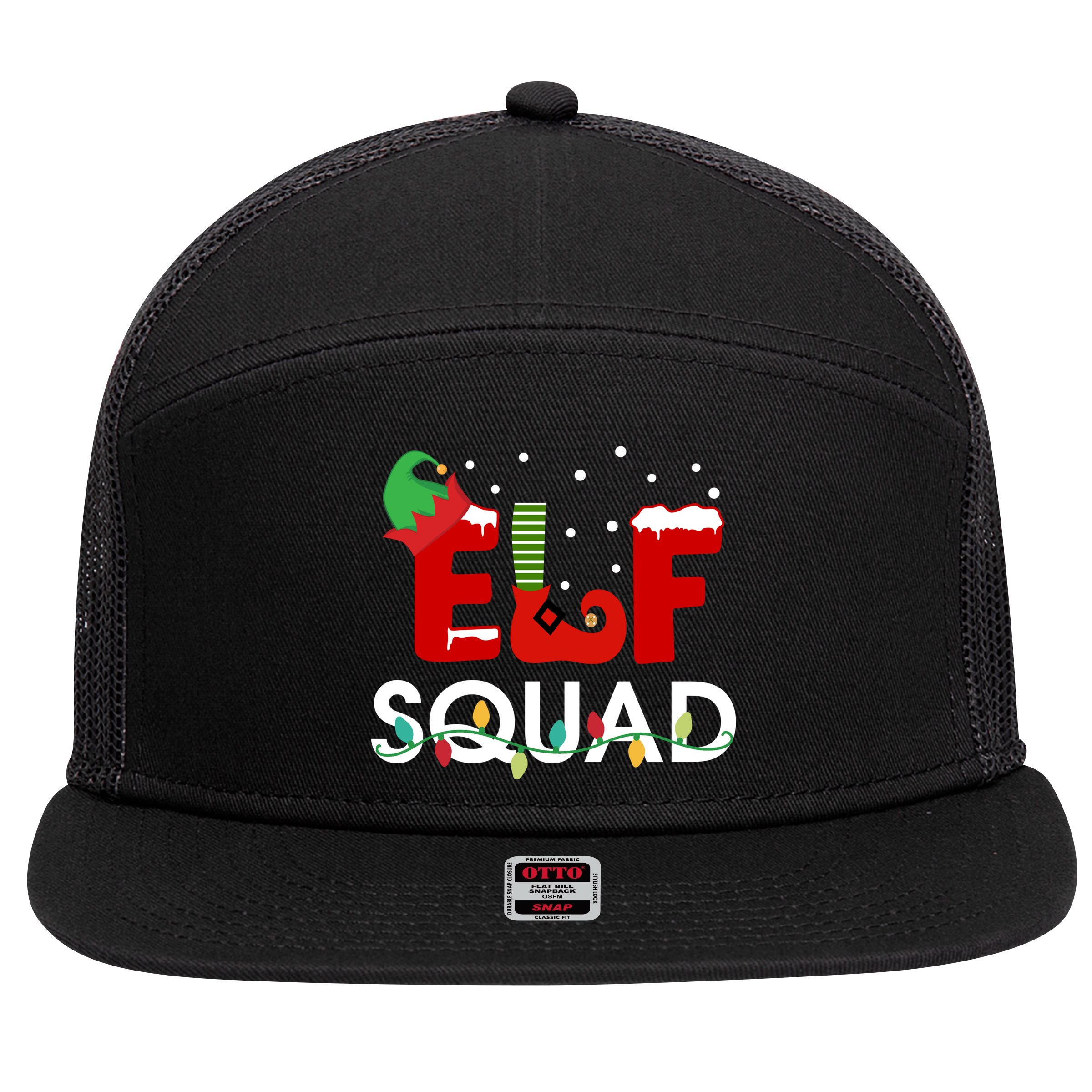 Elf Squad 7 Panel Mesh Trucker Snapback Hat