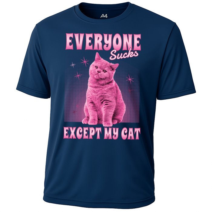 Everyone Sucks Except My Cat Cooling Performance Crew T-Shirt