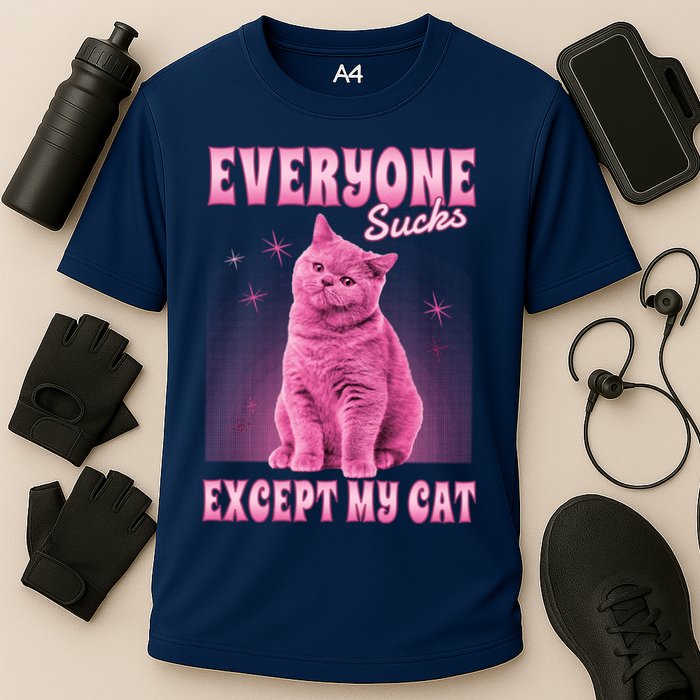 Everyone Sucks Except My Cat Cooling Performance Crew T-Shirt