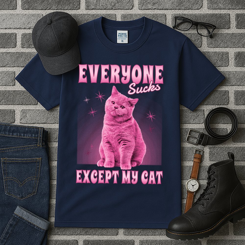 Everyone Sucks Except My Cat Tall T-Shirt