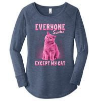 Everyone Sucks Except My Cat Women's Perfect Tri Tunic Long Sleeve Shirt