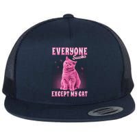 Everyone Sucks Except My Cat Flat Bill Trucker Hat