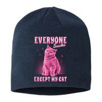 Everyone Sucks Except My Cat Sustainable Beanie