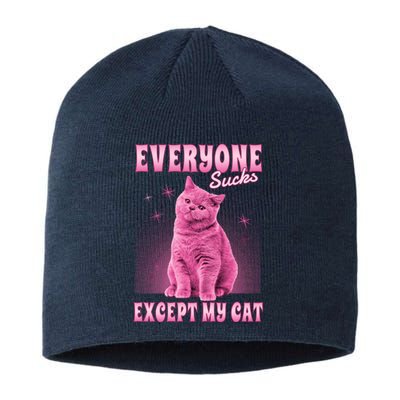 Everyone Sucks Except My Cat Sustainable Beanie