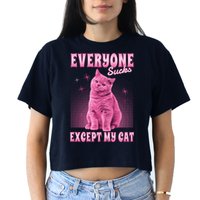 Everyone Sucks Except My Cat Crop Top
