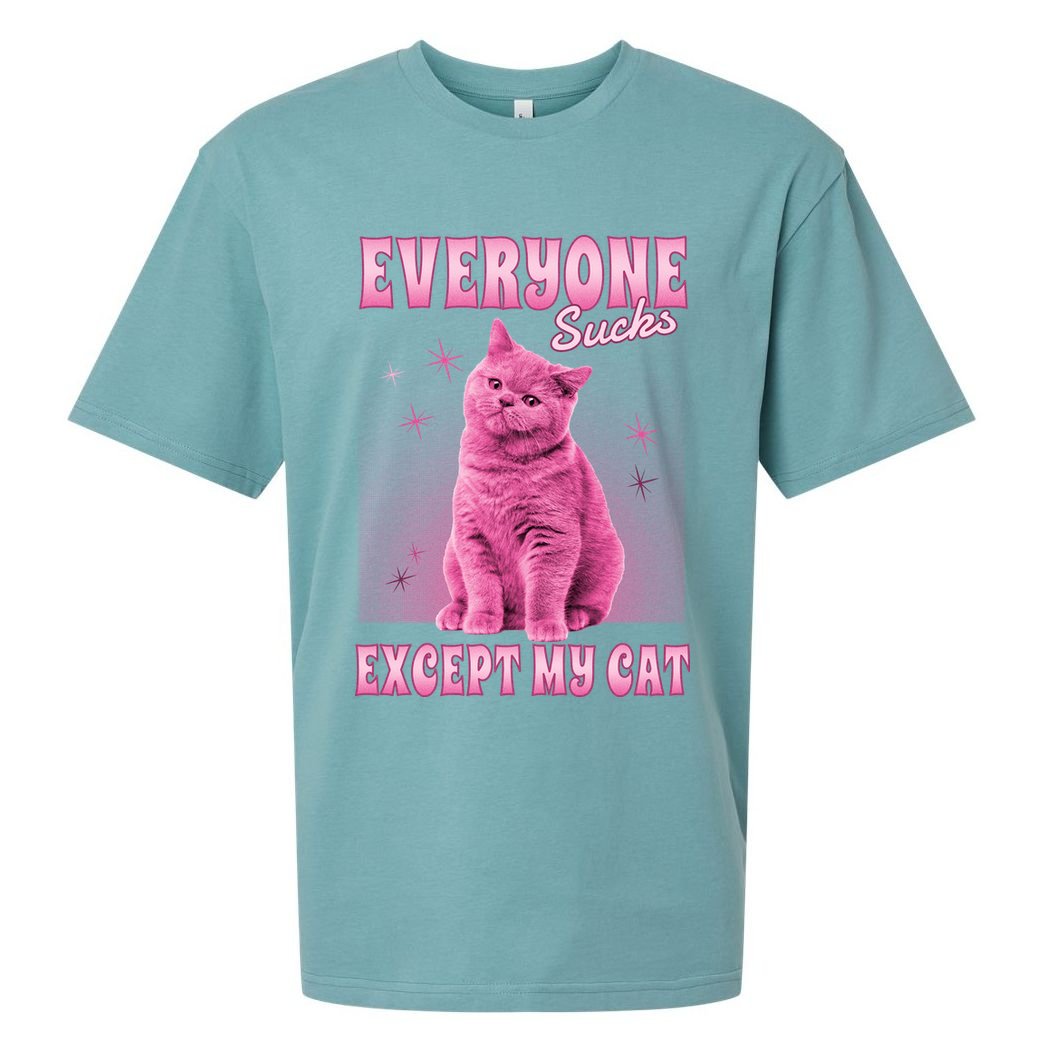 Everyone Sucks Except My Cat Sueded Cloud Jersey T-Shirt