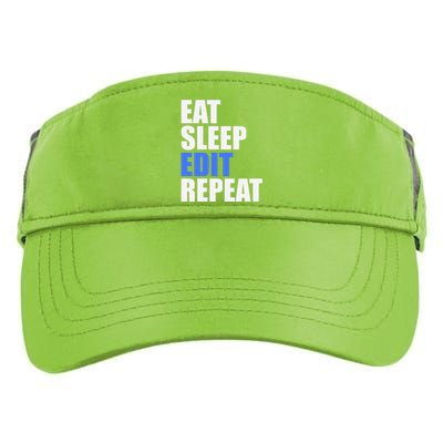 Eat Sleep Edit Repeat Editor Writer Journalist Reporter Adult Drive Performance Visor