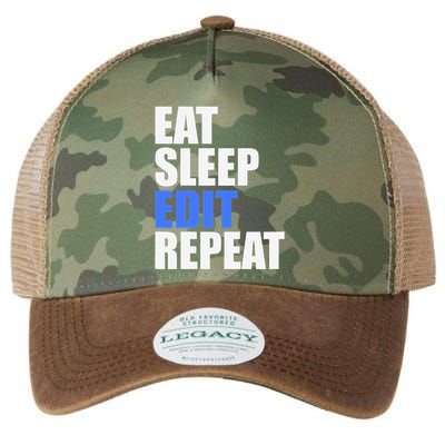 Eat Sleep Edit Repeat Editor Writer Journalist Reporter Legacy Tie Dye Trucker Hat