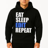Eat Sleep Edit Repeat Editor Writer Journalist Reporter Hoodie