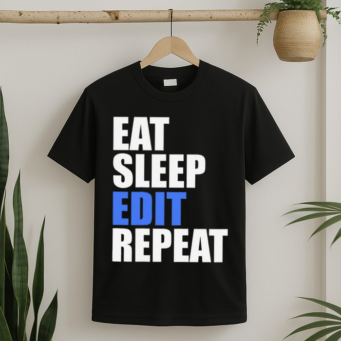 Eat Sleep Edit Repeat Editor Writer Journalist Reporter T-Shirt