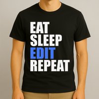 Eat Sleep Edit Repeat Editor Writer Journalist Reporter T-Shirt