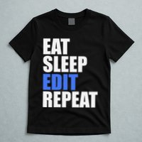 Eat Sleep Edit Repeat Editor Writer Journalist Reporter T-Shirt