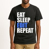 Eat Sleep Edit Repeat Editor Writer Journalist Reporter Tall T-Shirt