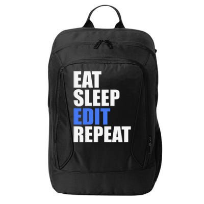 Eat Sleep Edit Repeat Editor Writer Journalist Reporter City Backpack