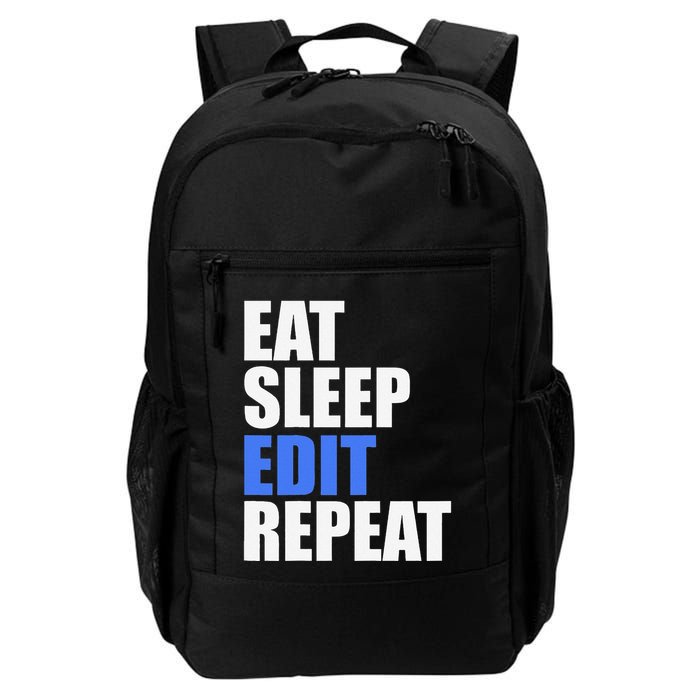 Eat Sleep Edit Repeat Editor Writer Journalist Reporter Backpack
