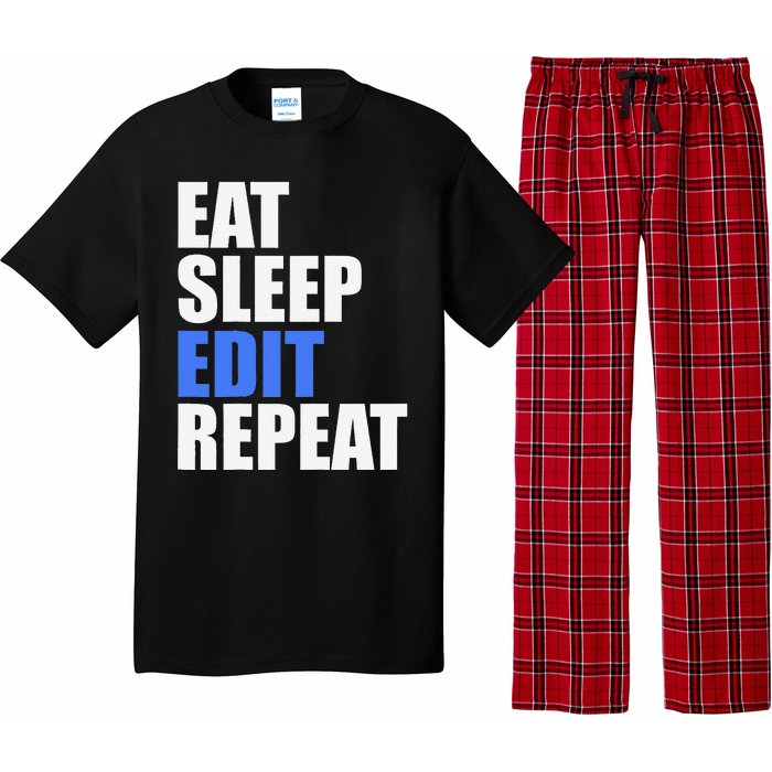 Eat Sleep Edit Repeat Editor Writer Journalist Reporter Pajama Set