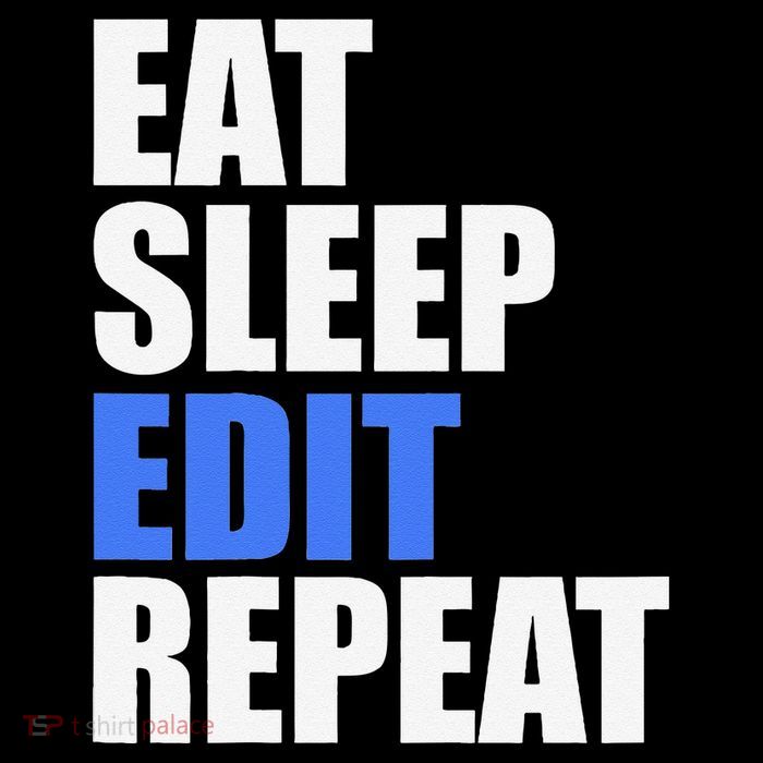 Eat Sleep Edit Repeat Editor Writer Journalist Reporter Flatbill Hat