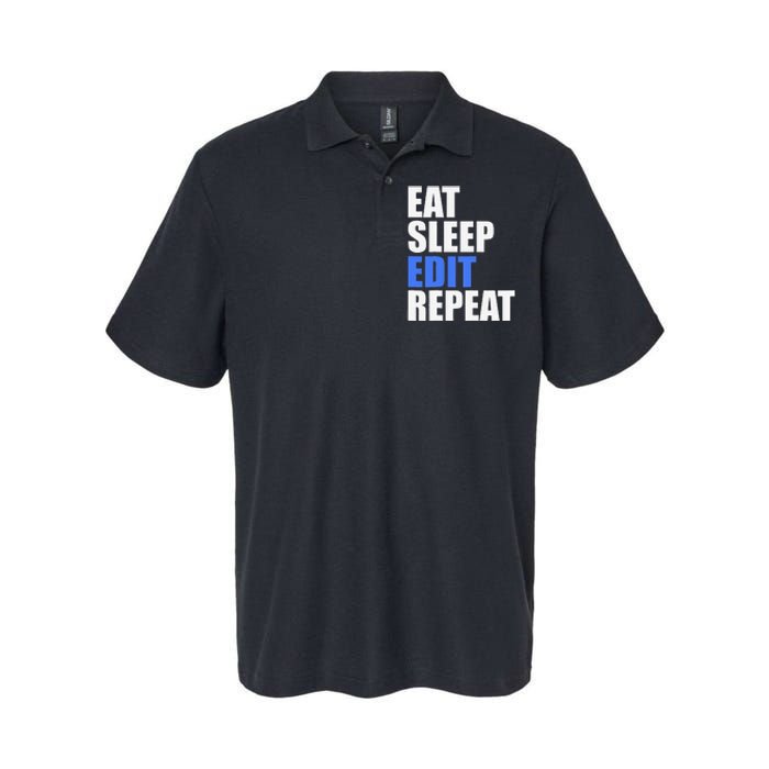 Eat Sleep Edit Repeat Editor Writer Journalist Reporter Softstyle Adult Sport Polo