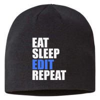 Eat Sleep Edit Repeat Editor Writer Journalist Reporter Sustainable Beanie