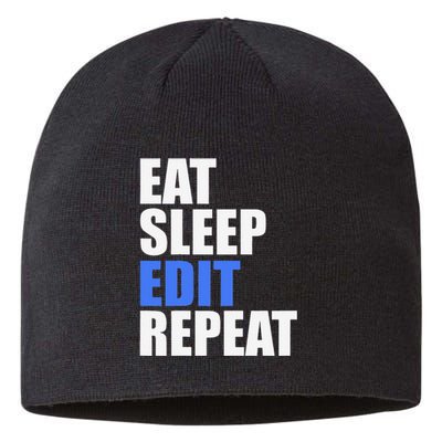 Eat Sleep Edit Repeat Editor Writer Journalist Reporter Sustainable Beanie