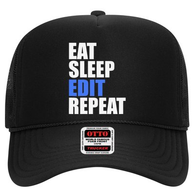 Eat Sleep Edit Repeat Editor Writer Journalist Reporter Trucker Hat