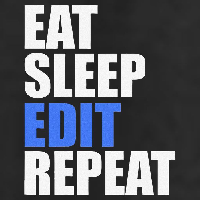 Eat Sleep Edit Repeat Editor Writer Journalist Reporter Hat