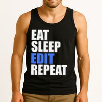 Eat Sleep Edit Repeat Editor Writer Journalist Reporter Tank Top