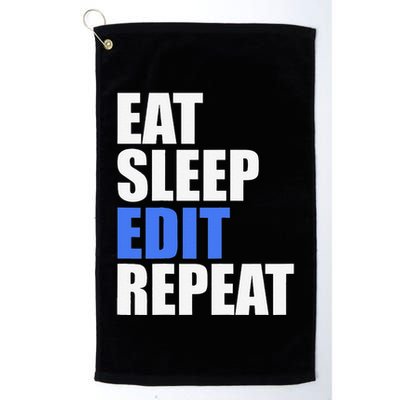Eat Sleep Edit Repeat Editor Writer Journalist Reporter Golf Towel