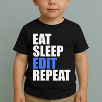 Eat Sleep Edit Repeat Editor Writer Journalist Reporter Toddler T-Shirt